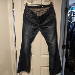 Vigoss Women's Boot Cut Jeans in Dark Blue